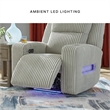 Signature Design by Ashley Broad Cove Light Gray Power Recliner