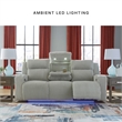Signature Design by Ashley Broad Cove Light Gray Power Reclining Sofa