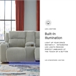 Signature Design by Ashley Broad Cove Light Gray Power Reclining Loveseat
