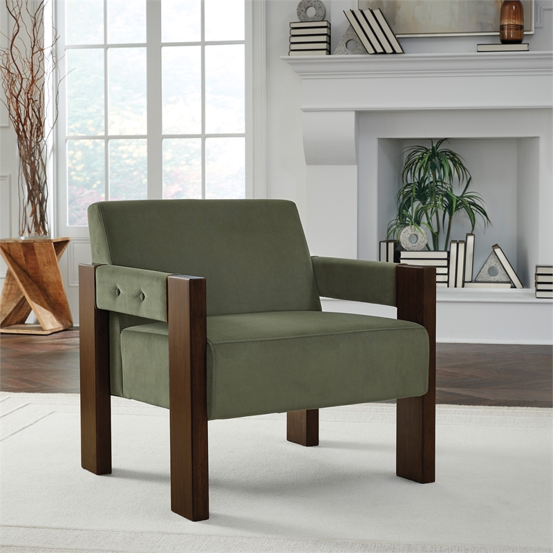 Signature Design by Ashley Adlanlock Green Accent Chair