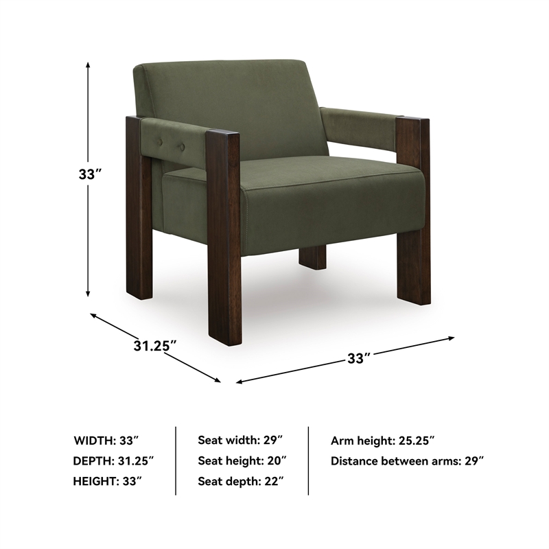 Signature Design by Ashley Adlanlock Green Accent Chair