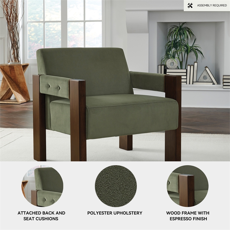 Signature Design by Ashley Adlanlock Green Accent Chair