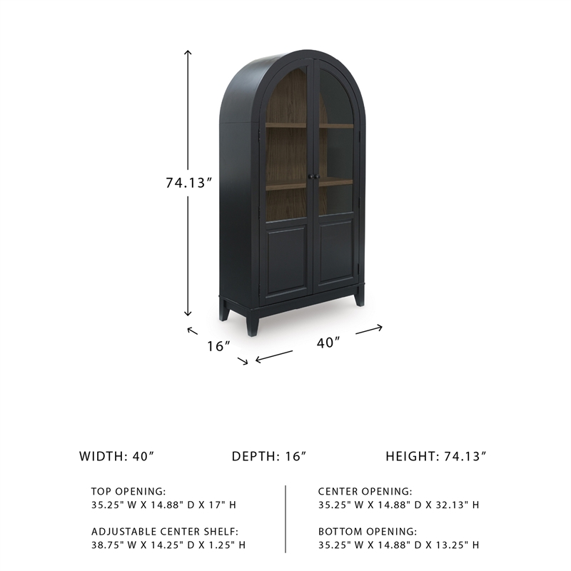 Signature Design by Ashley Dagandale Black Accent Cabinet