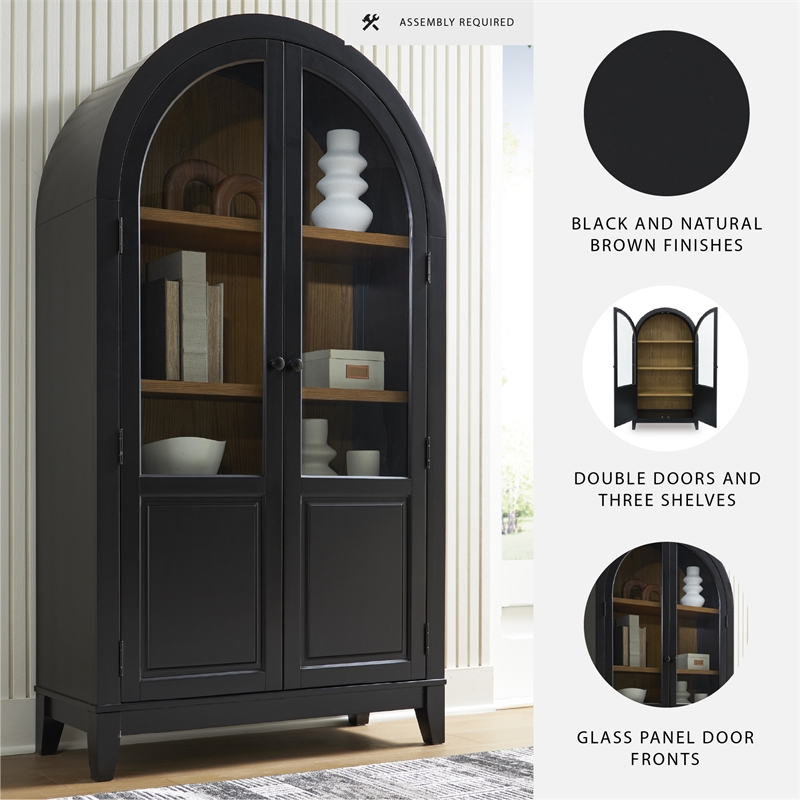 Signature Design by Ashley Dagandale Black Accent Cabinet