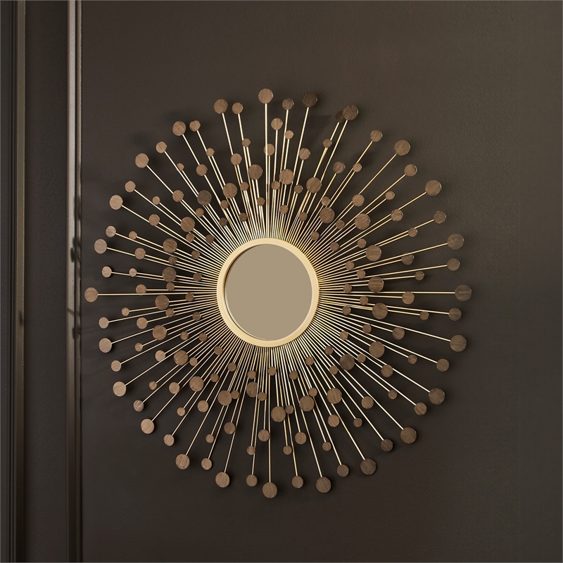 Signature Design by Ashley Morwenna Gold Accent Mirror