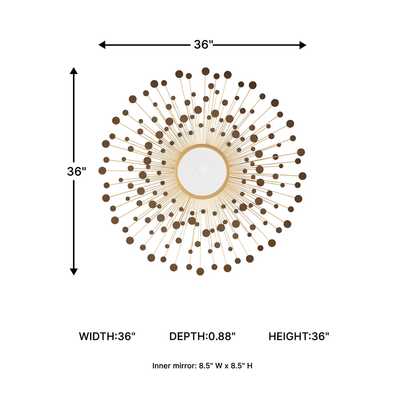 Signature Design by Ashley Morwenna Gold Accent Mirror
