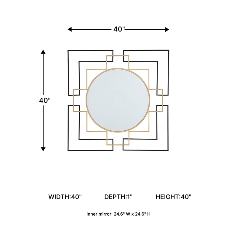 Signature Design by Ashley Oceanal Gold Accent Mirror