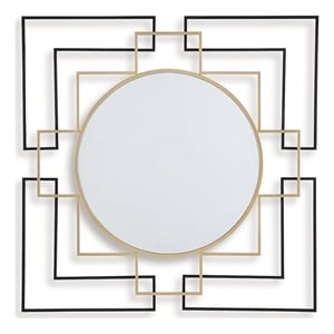 Signature Design by Ashley Oceanal Gold Accent Mirror