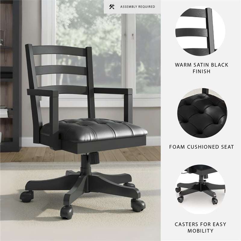 Signature Design by Ashley Wildenauer Black Home Office Desk Chair