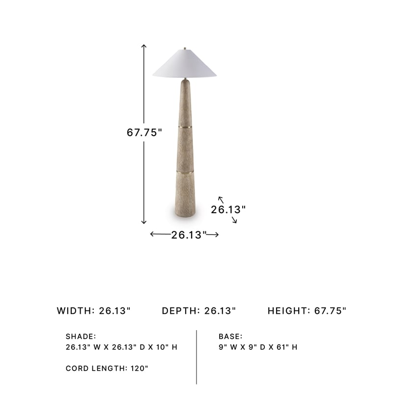 Signature Design by Ashley Gasparleigh Brown Floor Lamp