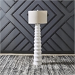 Signature Design by Ashley Veraleigh Polyresin Floor Lamp w/Fabric Shade White