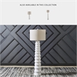 Signature Design by Ashley Veraleigh Polyresin Floor Lamp w/Fabric Shade White