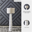 Signature Design by Ashley Veraleigh Polyresin Floor Lamp w/Fabric Shade White
