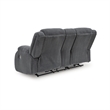 Signature Design by Ashley Free Wake Gray Power Reclining Loveseat with Console