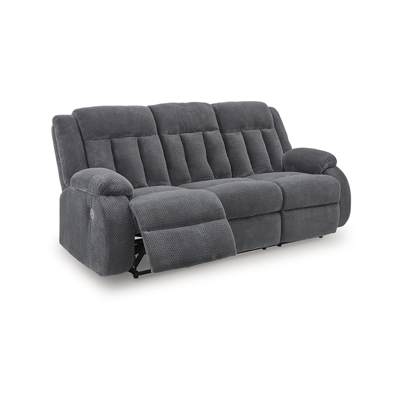 Signature Design by Ashley Free Wake Gray Power Reclining Sofa
