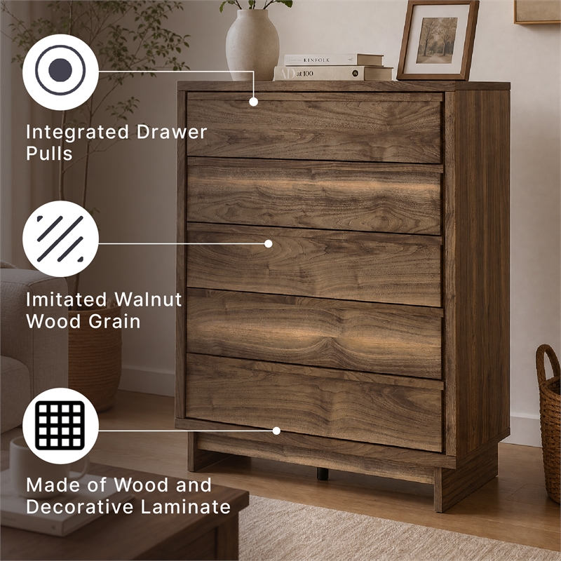 Signature Design by Ashley Darcalli Brown Wide Chest of Drawers