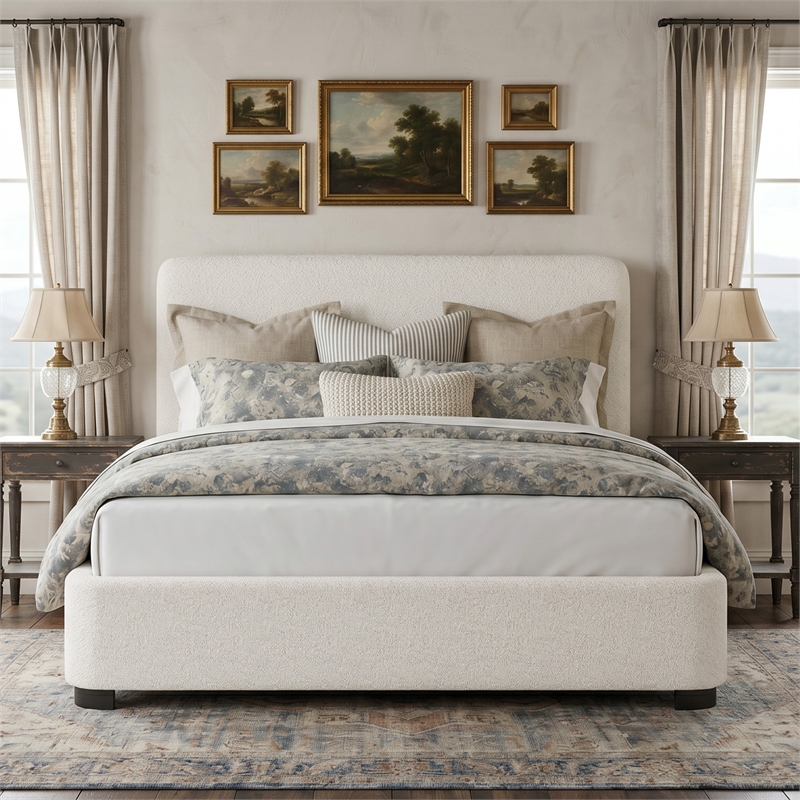 Signature Design by Ashley Brandinlane Beige King Upholstered Bed