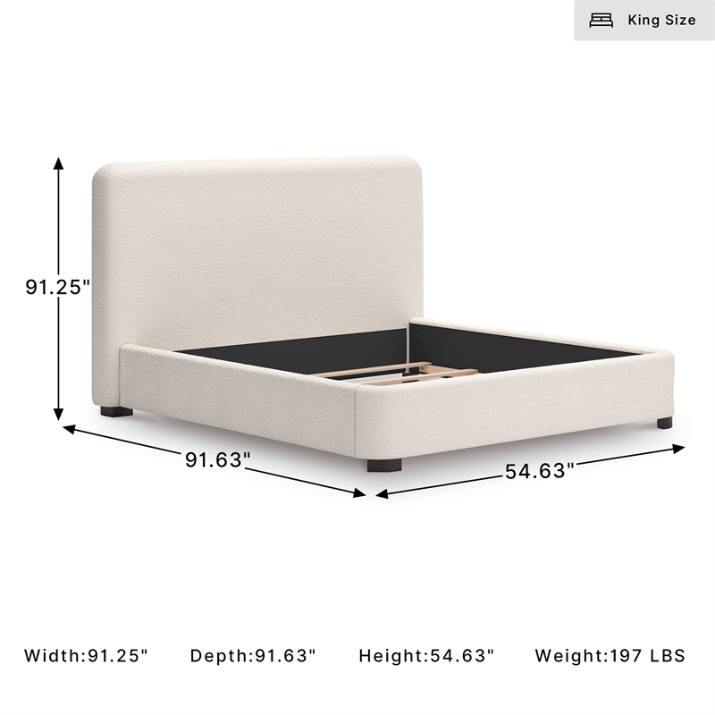 Signature Design by Ashley Brandinlane Beige King Upholstered Bed