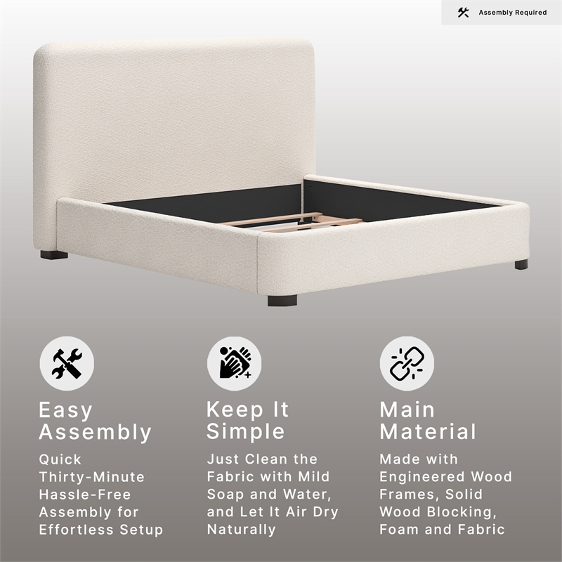 Signature Design by Ashley Brandinlane Beige King Upholstered Bed