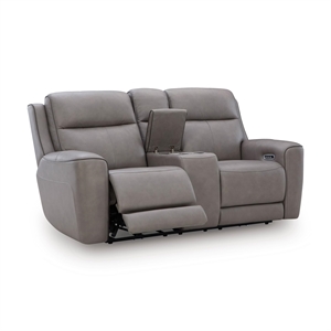 Signature Design by Ashley 5Z-Dreamlight Gray Power Reclining Loveseat