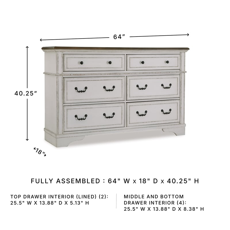 Signature Design by Ashley Blendon White Dresser