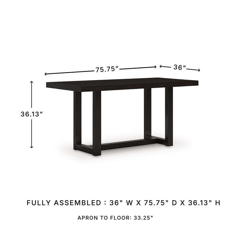 Signature Design by Ashley Neymorton Dark Gray Counter Height Dining Table