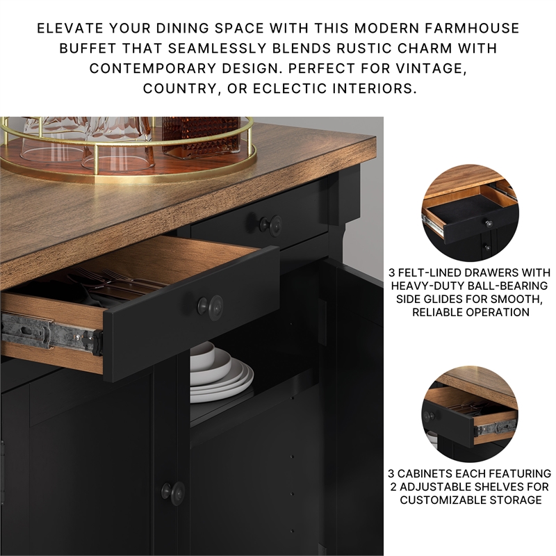 Signature Design by Ashley Wildenauer Black Dining Buffet