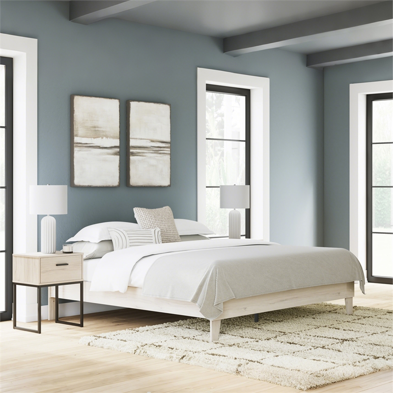 Signature Design by Ashley Socalle Beige King Platform Bed