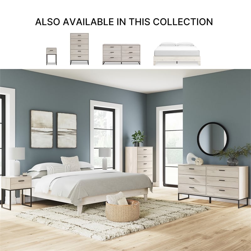 Signature Design by Ashley Socalle Beige King Platform Bed
