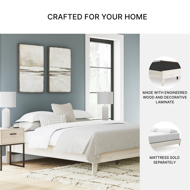 Signature Design by Ashley Socalle Beige King Platform Bed