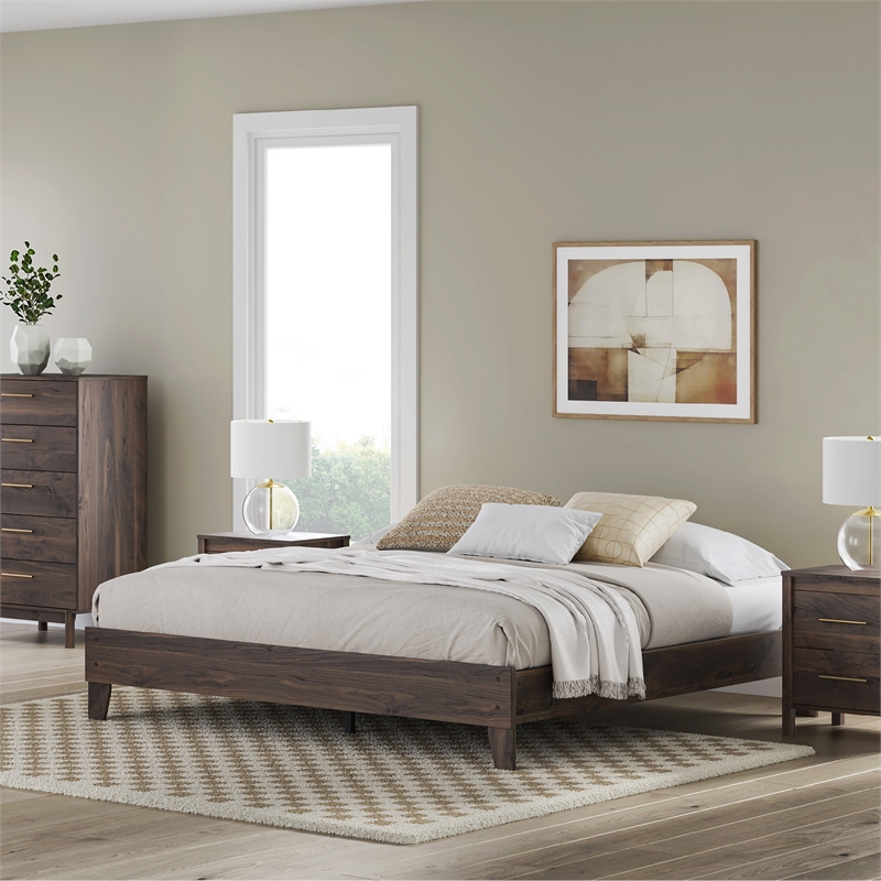 Signature Design by Ashley Calverson Brown King Platform Bed