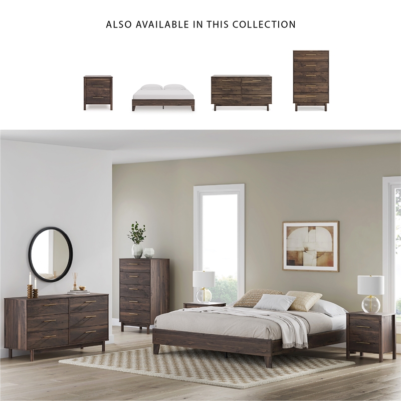 Signature Design by Ashley Calverson Brown King Platform Bed