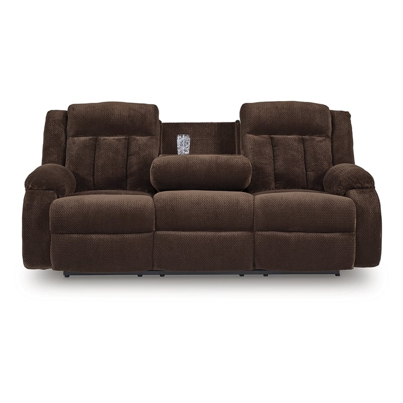 Signature Design by Ashley Observation Brown Power Reclining Sofa
