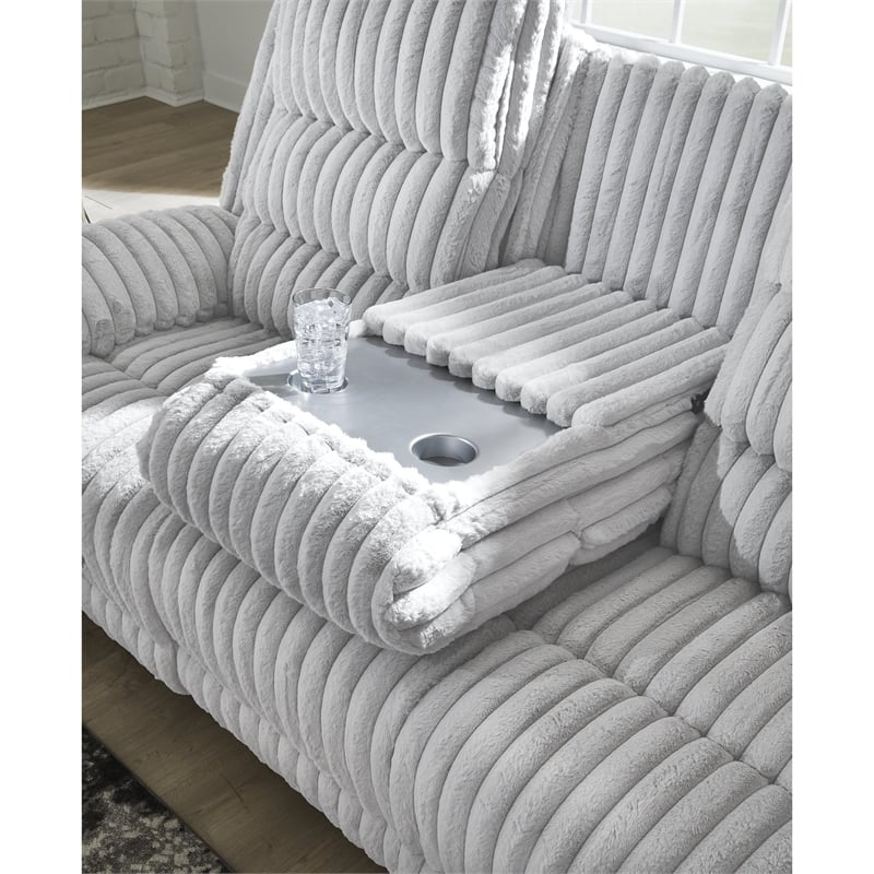 Signature Design by Ashley Higgesbee White Power Reclining Sofa