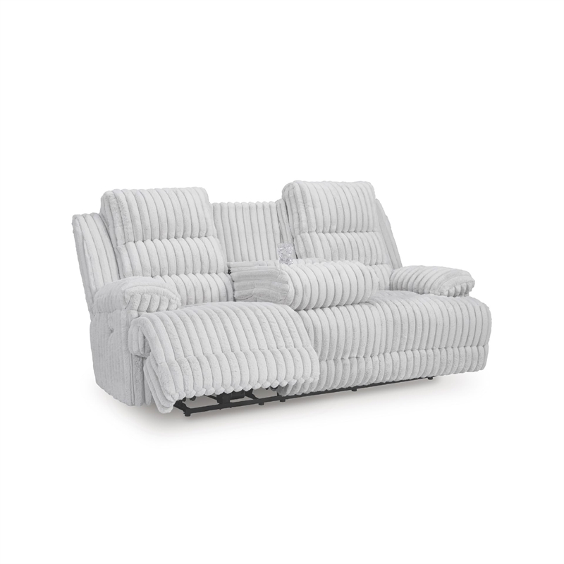 Signature Design by Ashley Higgesbee White Power Reclining Sofa