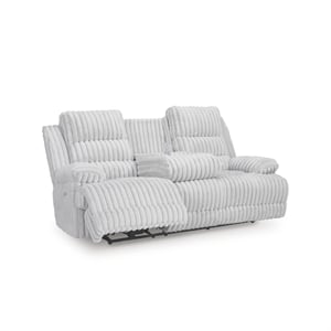 Signature Design by Ashley Higgesbee White Power Reclining Sofa