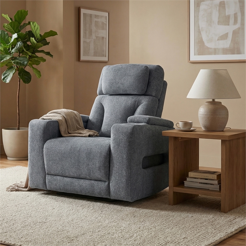 Signature Design by Ashley RiverTest Gray Power Recliner
