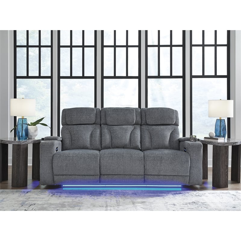 Signature Design by Ashley RiverTest Gray Power Reclining Sofa