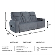 Signature Design by Ashley RiverTest Gray Power Reclining Sofa