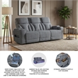 Signature Design by Ashley RiverTest Gray Power Reclining Sofa