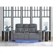 Signature Design by Ashley RiverTest Gray Power Reclining Loveseat with Console