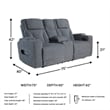 Signature Design by Ashley RiverTest Gray Power Reclining Loveseat with Console