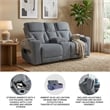 Signature Design by Ashley RiverTest Gray Power Reclining Loveseat with Console