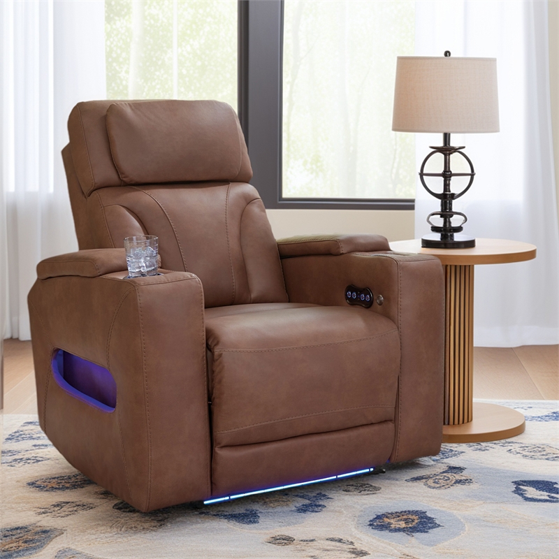 Signature Design by Ashley Wonder Waves Brown Power Recliner