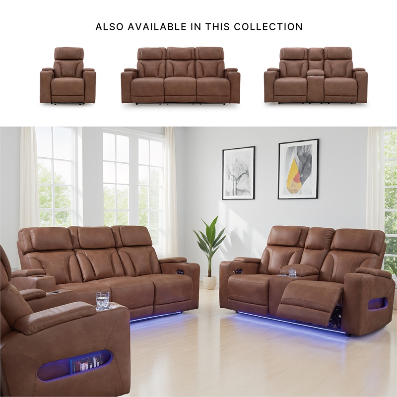 Signature Design by Ashley Wonder Waves Brown Power Recliner