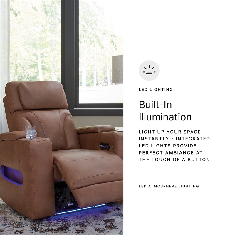 Signature Design by Ashley Wonder Waves Brown Power Recliner
