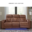Signature Design by Ashley Wonder Waves Brown Power Reclining Sofa