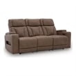 Signature Design by Ashley Wonder Waves Brown Power Reclining Sofa