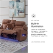 Signature Design by Ashley Wonder Waves Brown Power Reclining Loveseat