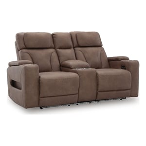 Signature Design by Ashley Wonder Waves Brown Power Reclining Loveseat